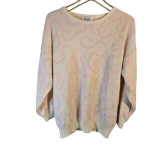 Blake by Devon Cream Knit Sweater Size Large 0270